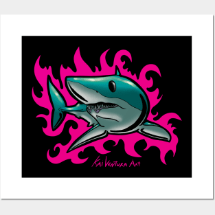 Mako Shark Surf Rad Design Color variant C Posters and Art